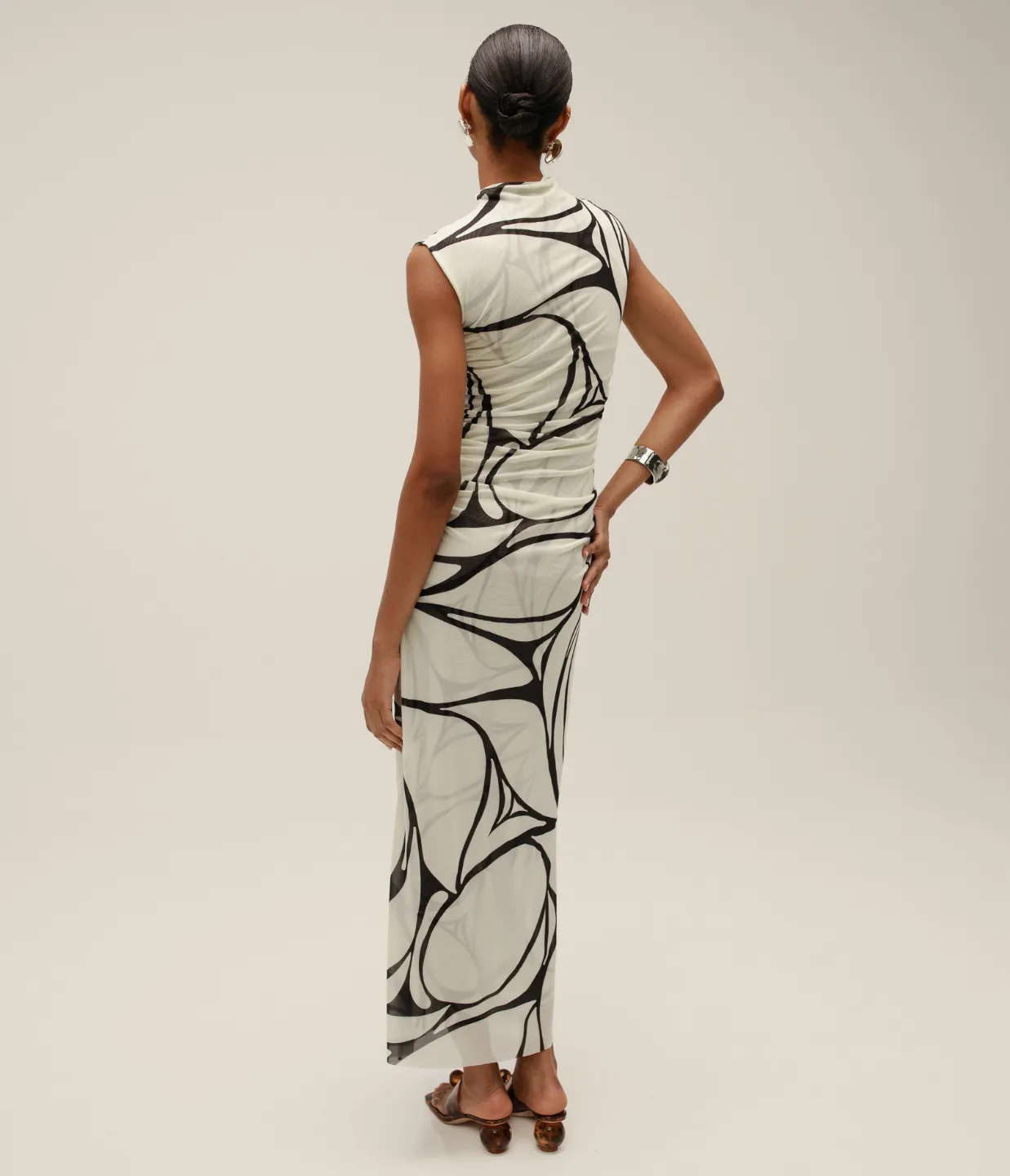 Alma Dress in Black and White
