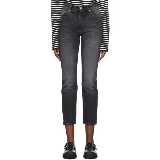 AMI Alexandre Mattiussi Black Classic Fit 5 Pockets Jeans