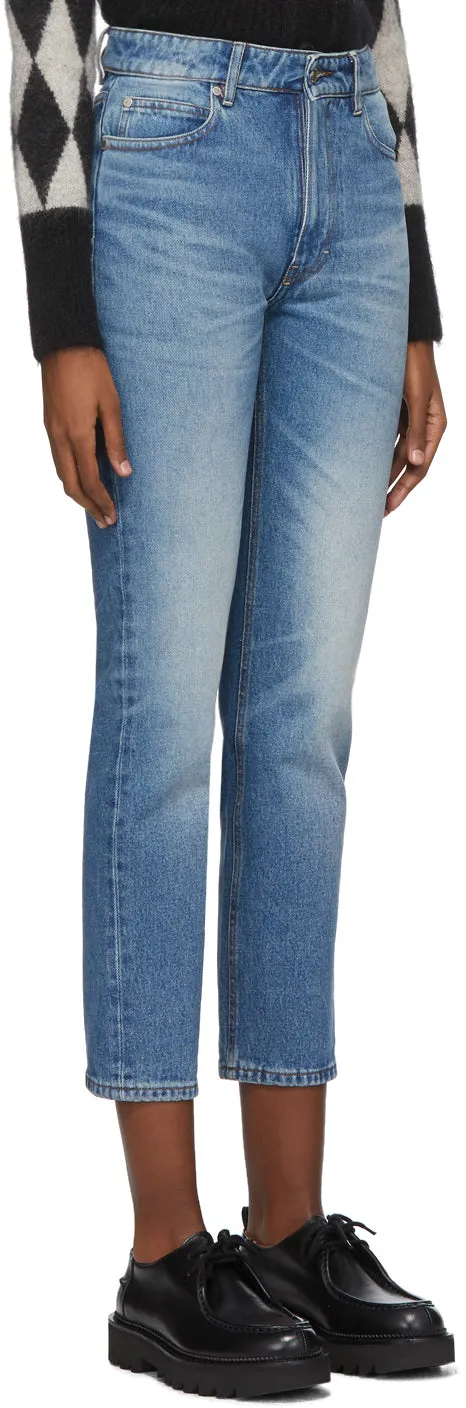 AMI Alexandre Mattiussi Blue Classic Fit 5 Pockets Jeans