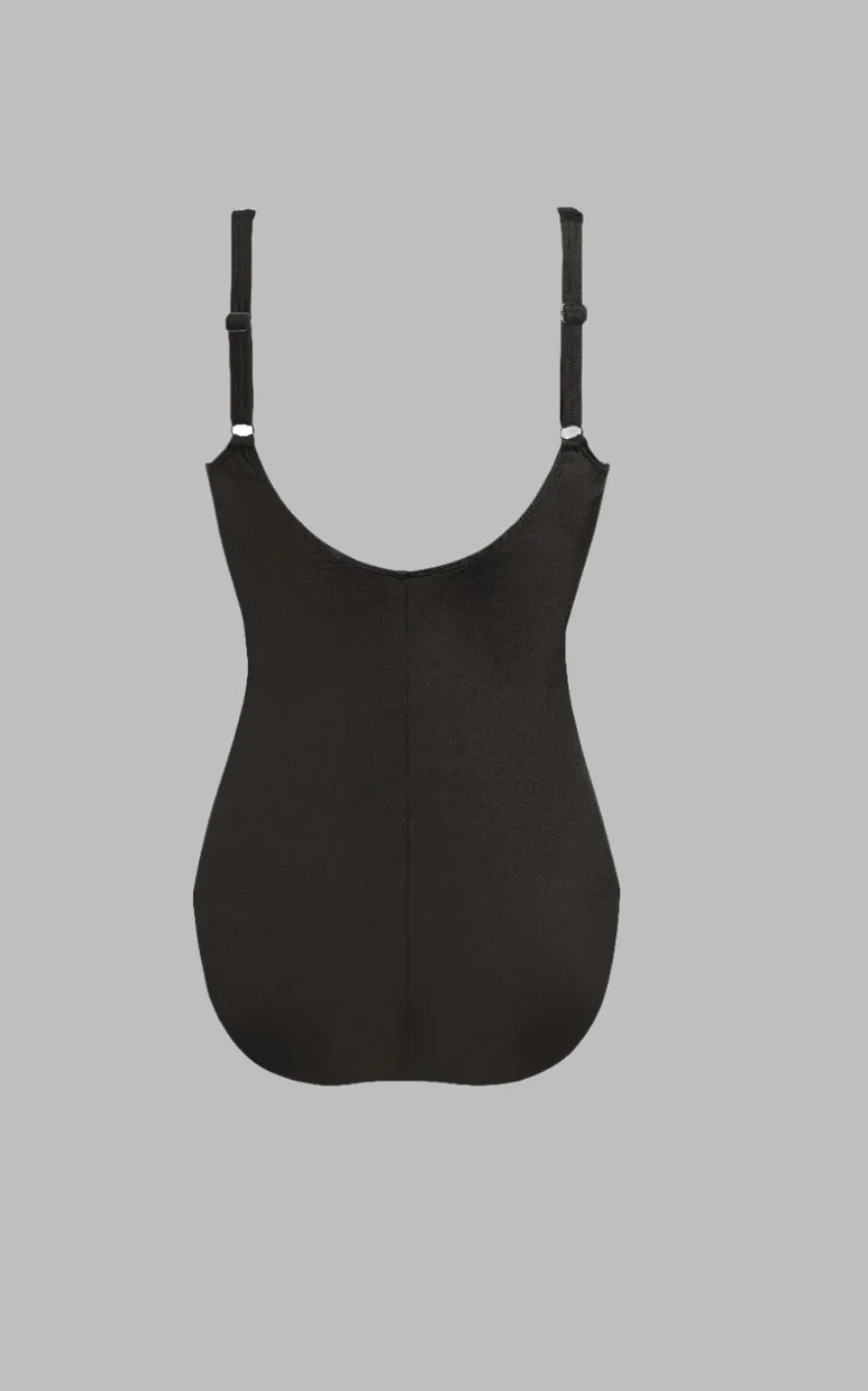Amoena Florida Pocketed Mastectomy One-Piece Swimsuit - Black/White/Silver 71342