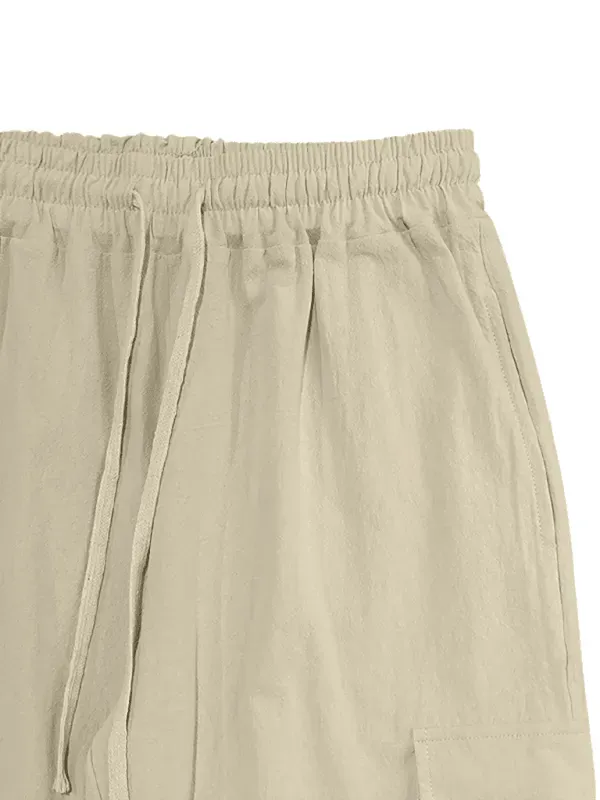 Casual Multi-Pocket Drawstrings Pants