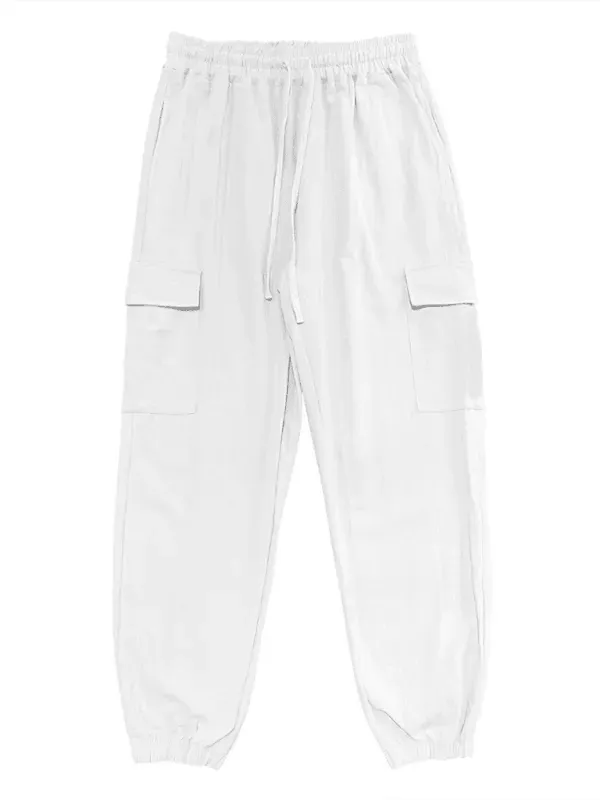 Casual Multi-Pocket Drawstrings Pants