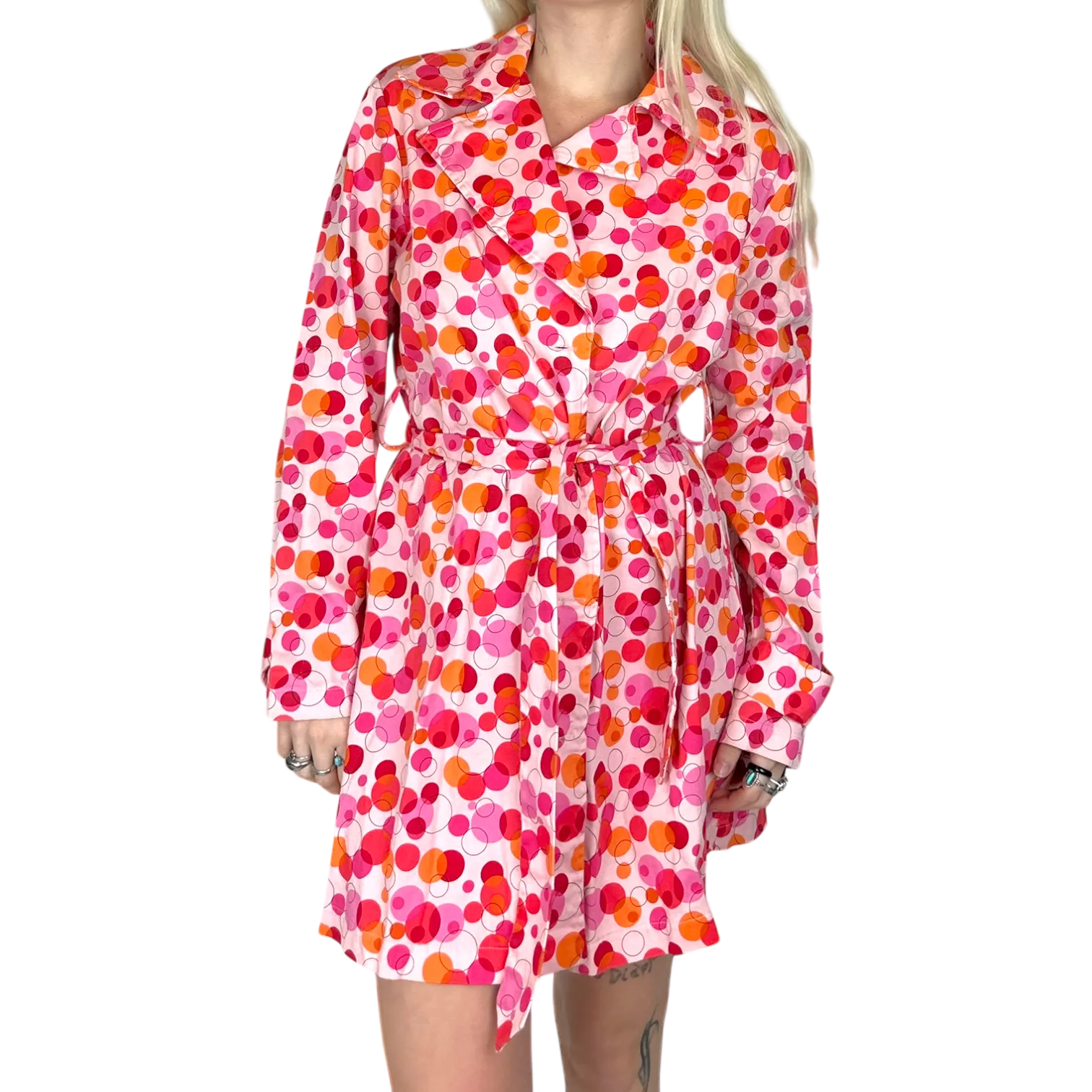 Funky Print Trench Coat (M/L)