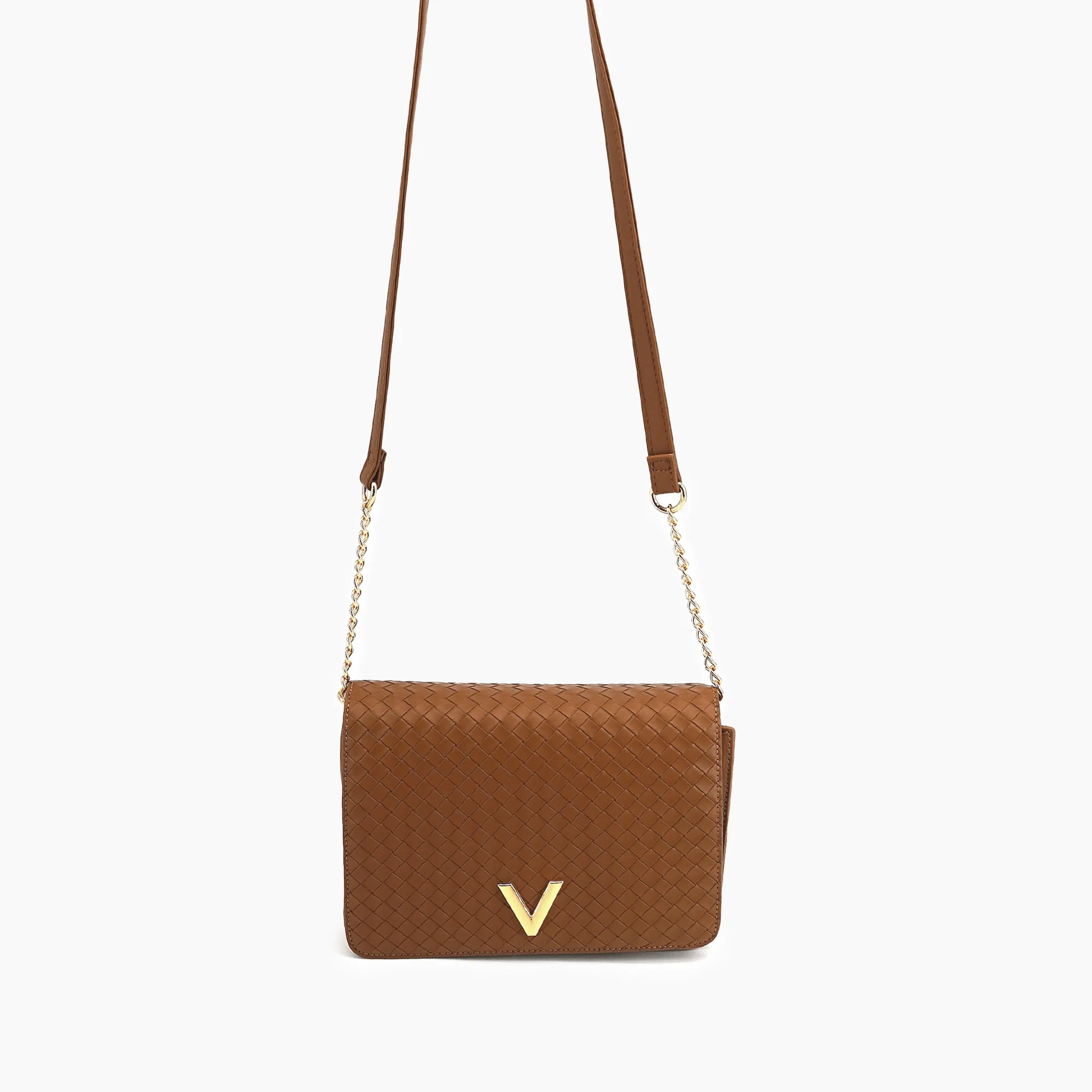 Haven Flap Vegan Woven Crossbody Bag