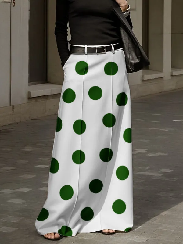 High Waisted Polka Dot Skirts Bottoms
