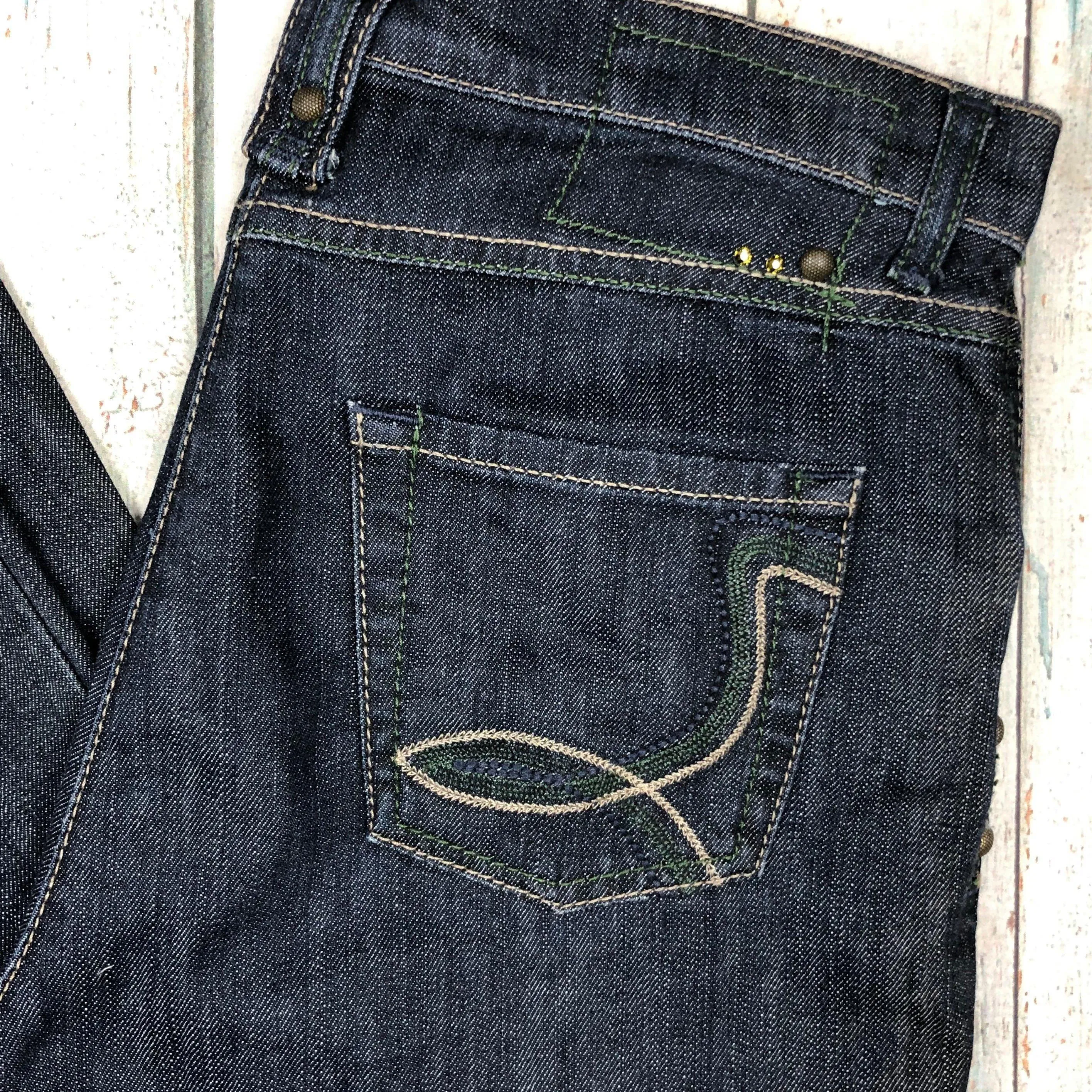 Jewelled Bonita Jeans Straight Leg Jewelled Jeans -Size 38 Euro /10AU