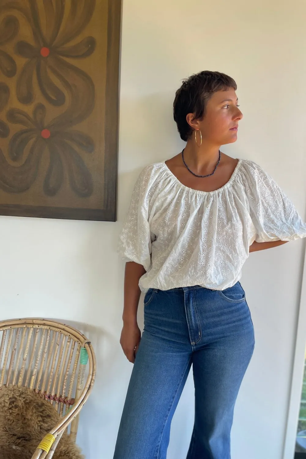 Lola Anglaise Top White