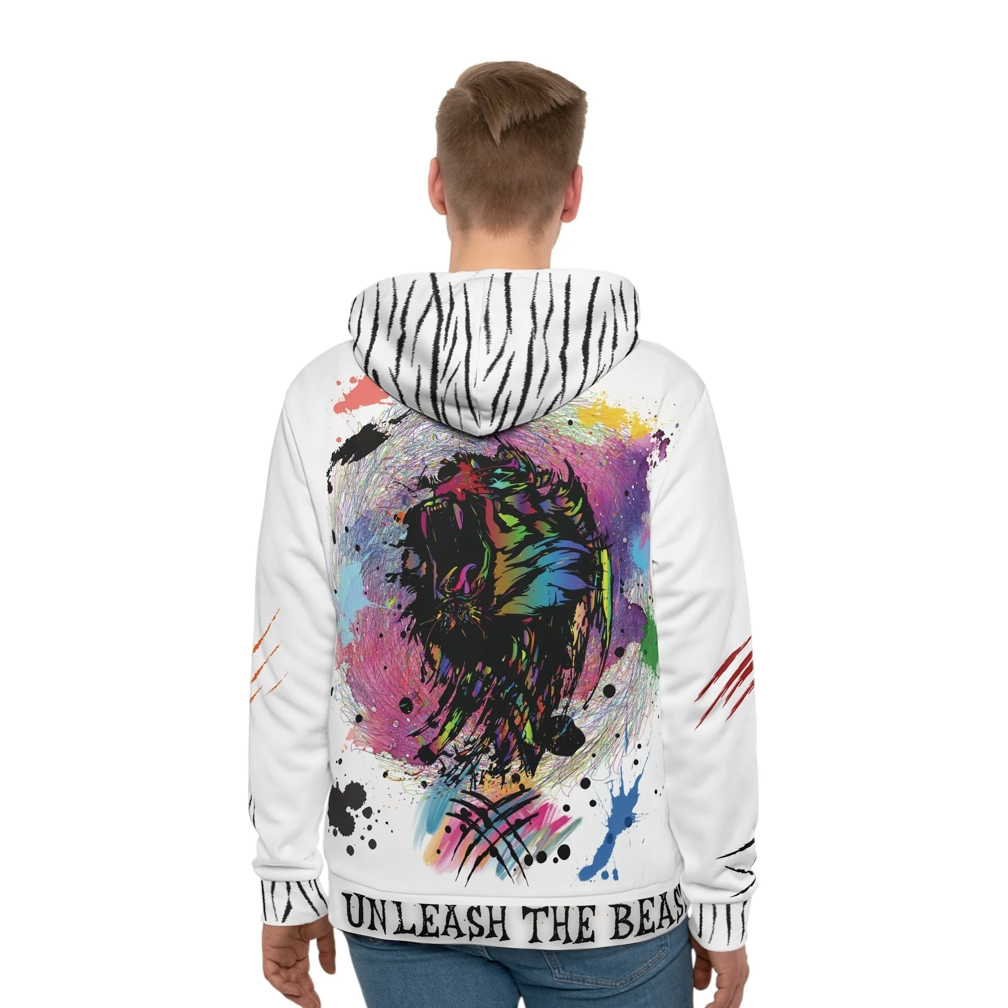 Men's Fear the Beast Hoodie - Roar For Your Life Graphic Sweatshirt