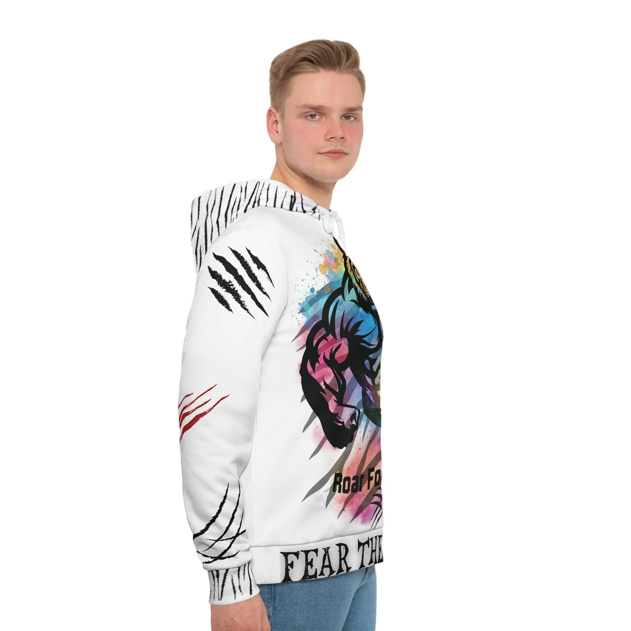 Men's Fear the Beast Hoodie - Roar For Your Life Graphic Sweatshirt