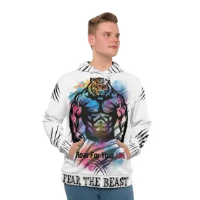 Men's Fear the Beast Hoodie - Roar For Your Life Graphic Sweatshirt