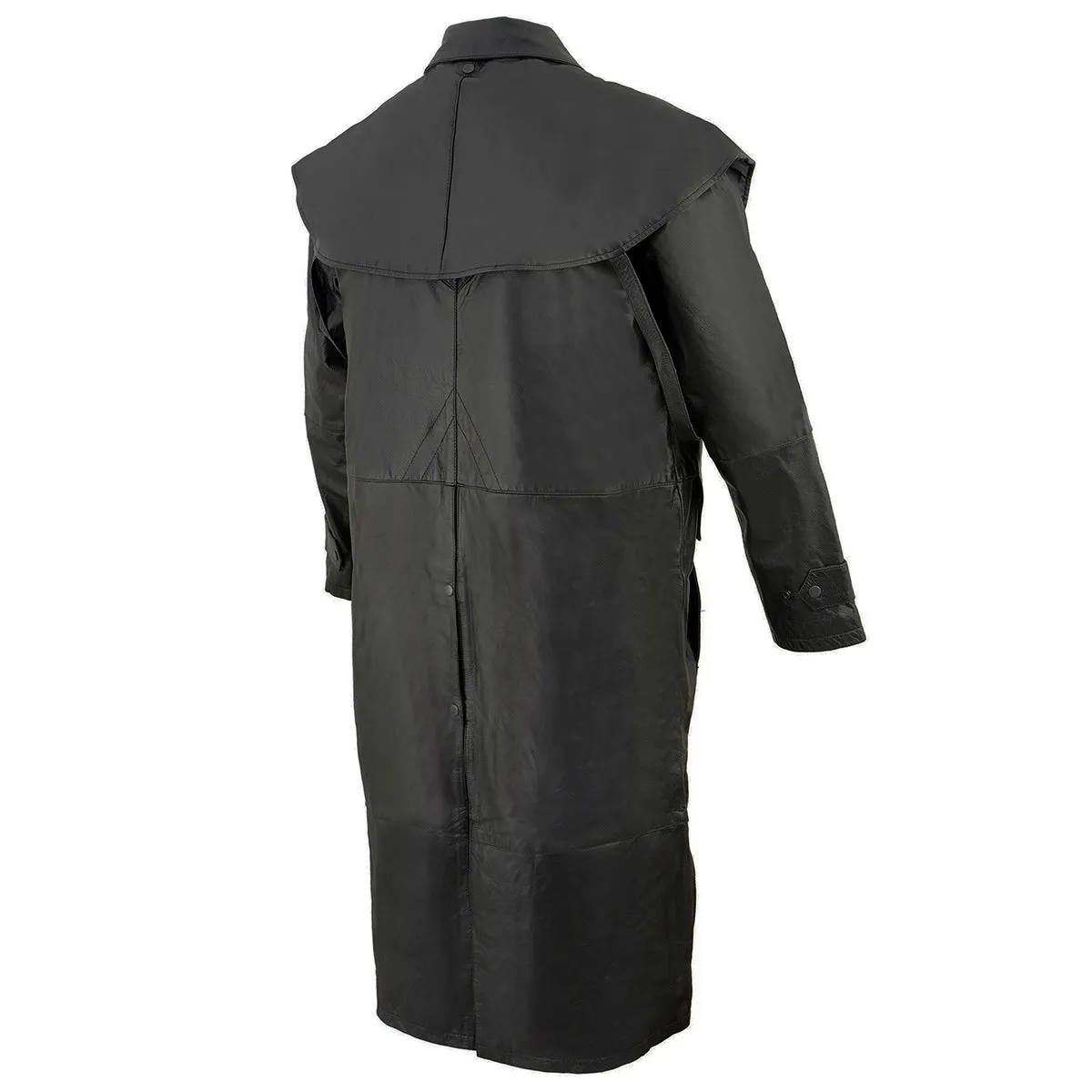 Milwaukee Leather SH910 Mens Western Inspired Genuine Leather Cowhide Duster with Removable Liner