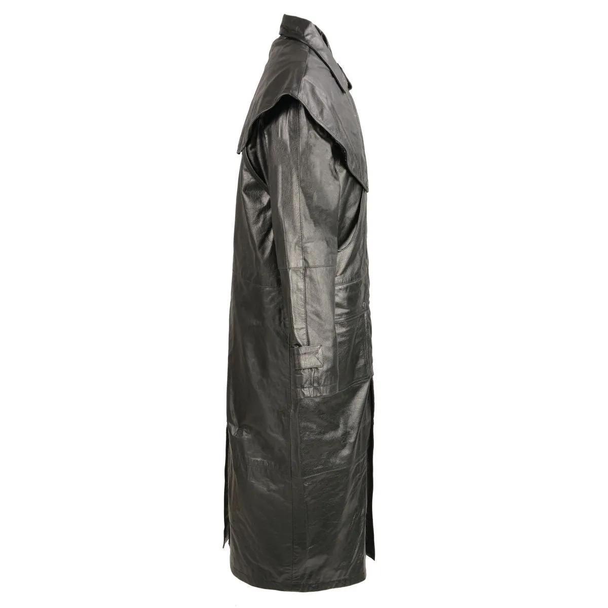 Milwaukee Leather SH910 Mens Western Inspired Genuine Leather Cowhide Duster with Removable Liner