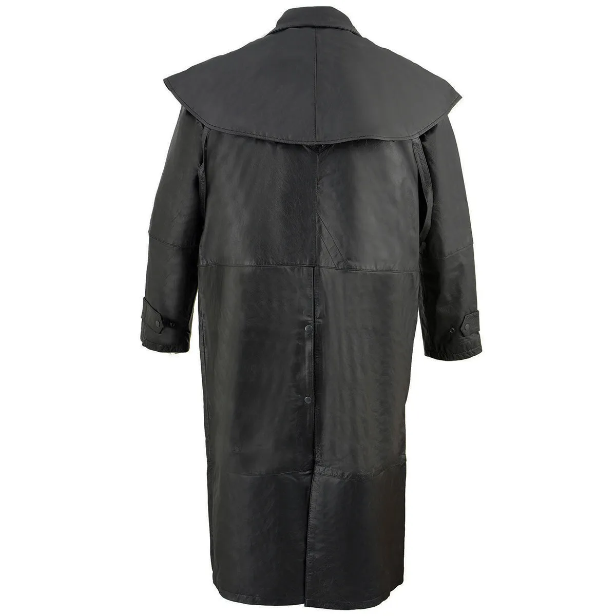 Milwaukee Leather SH910 Mens Western Inspired Genuine Leather Cowhide Duster with Removable Liner