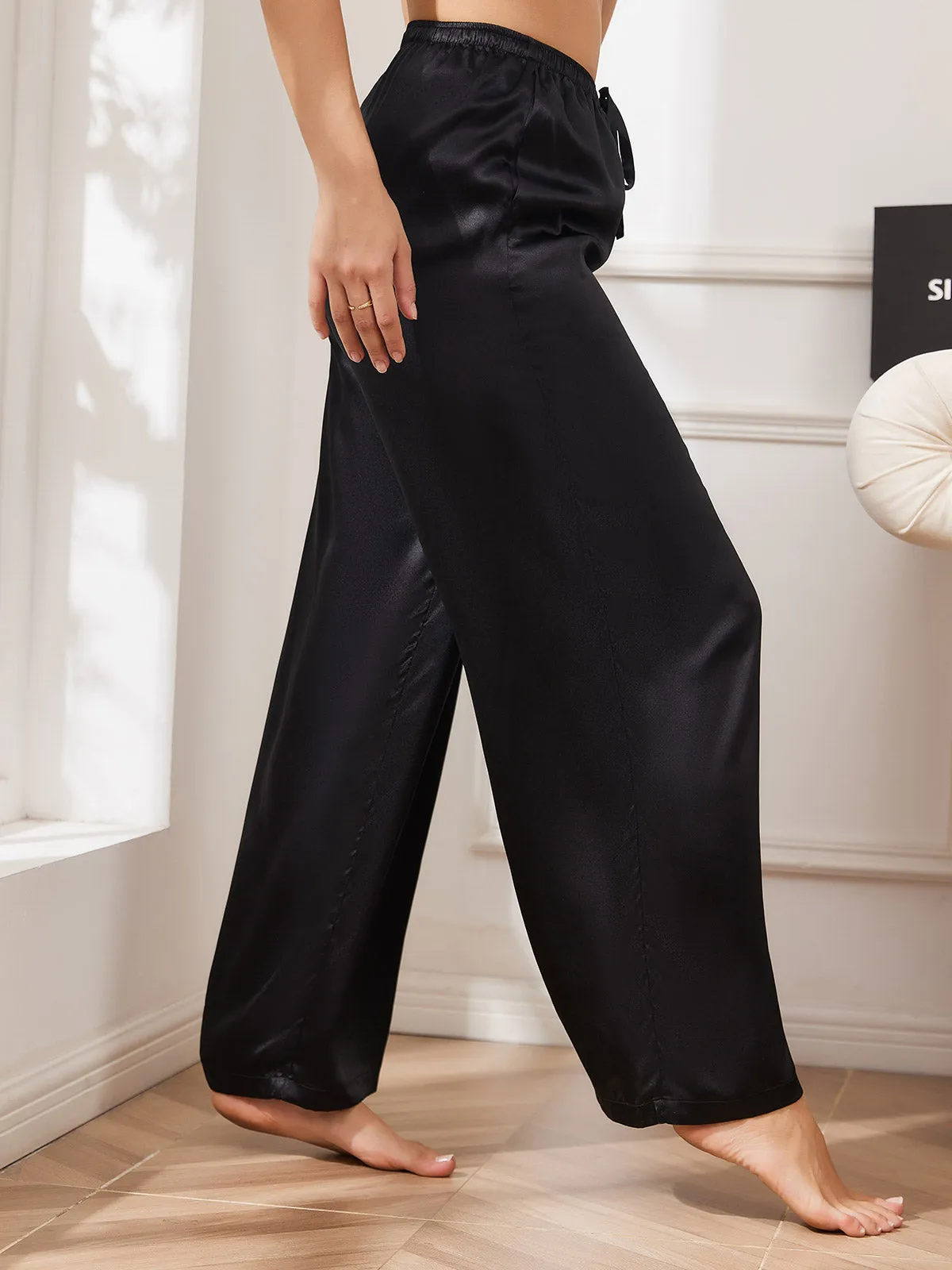 Pure Silk Casual Pants