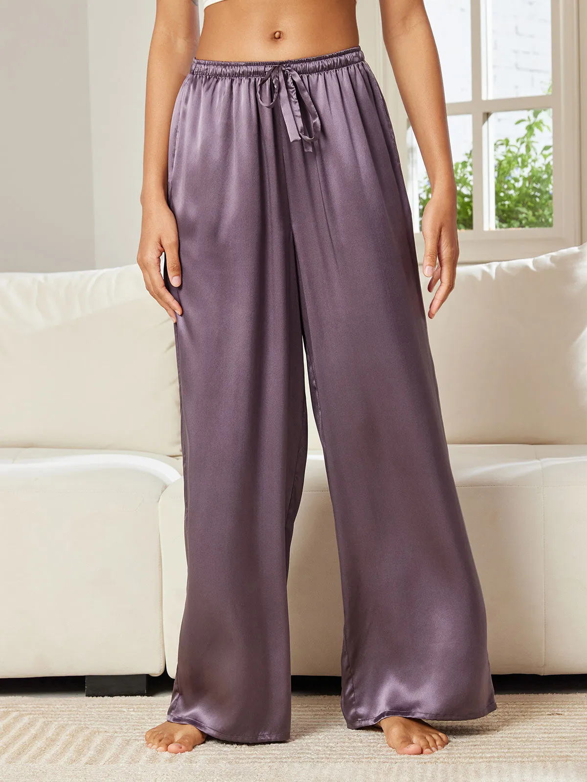 Pure Silk Casual Pants