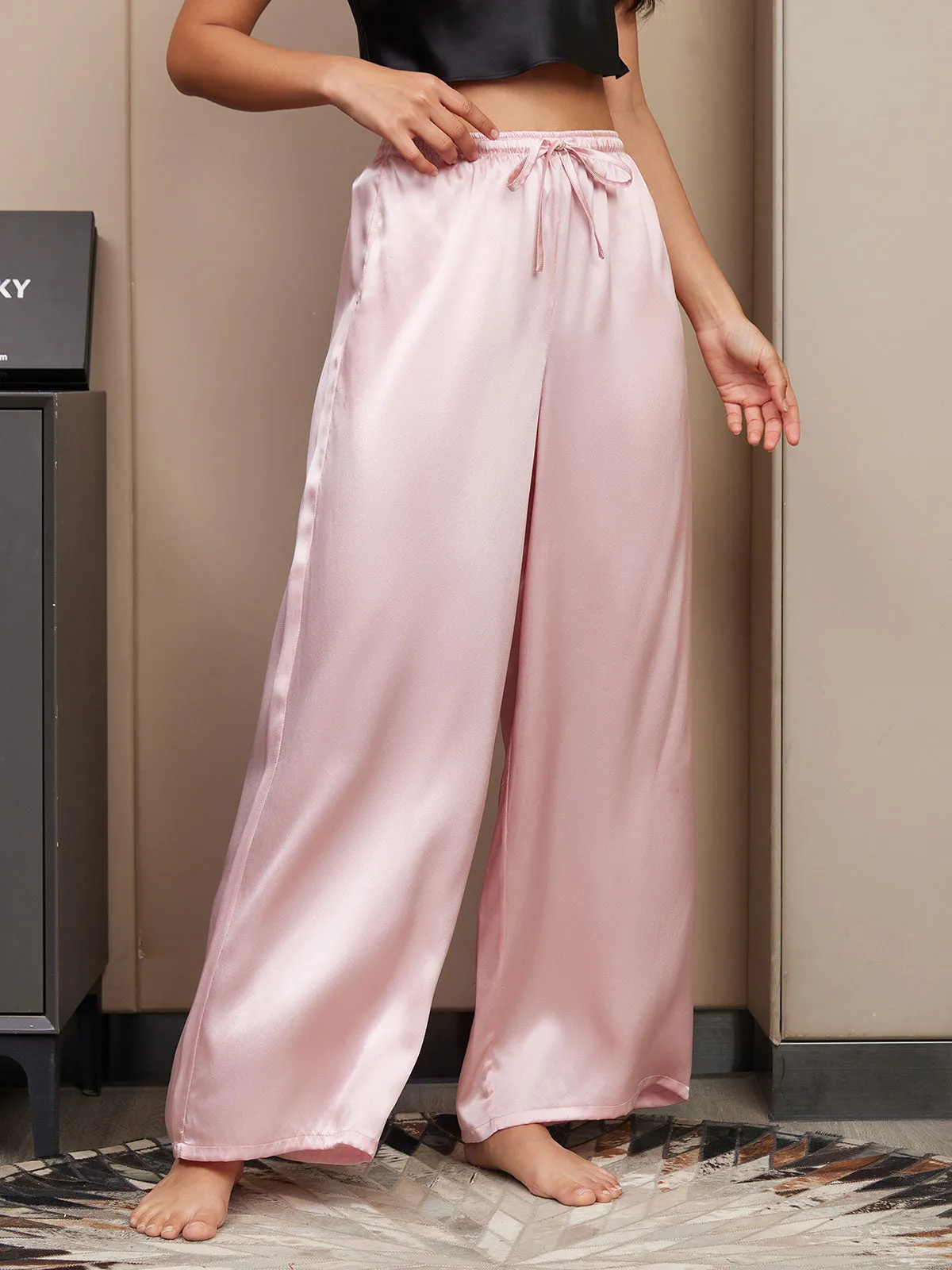 Pure Silk Casual Pants