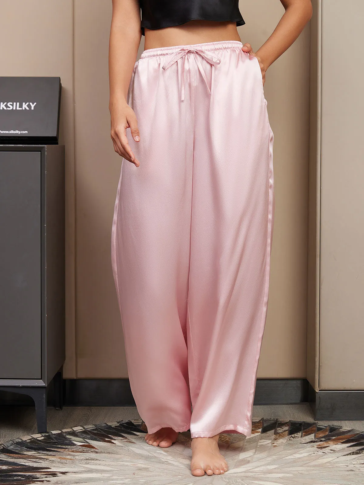 Pure Silk Casual Pants
