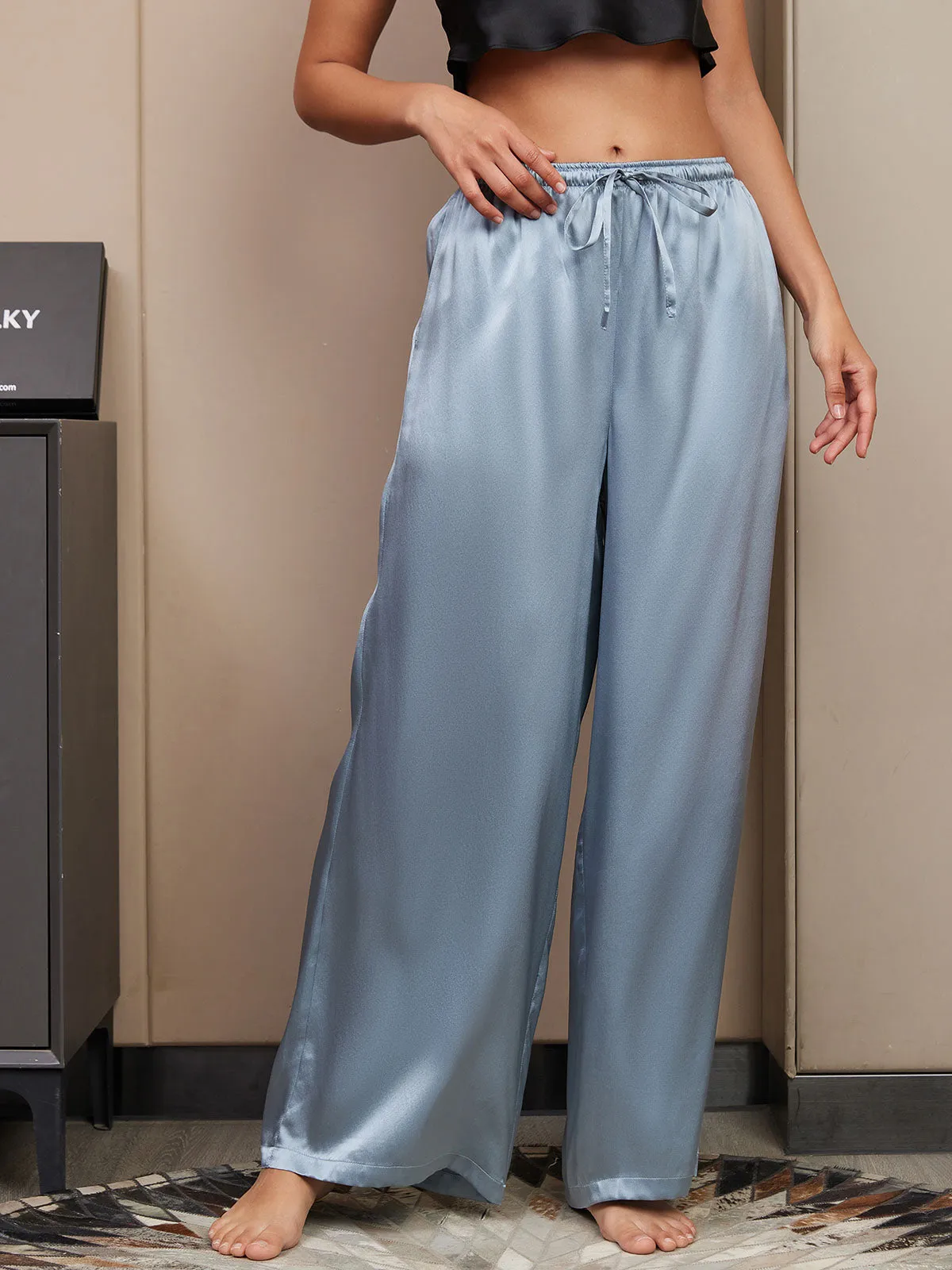 Pure Silk Casual Pants