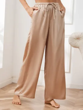 Pure Silk Casual Pants
