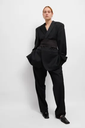 PURE WOOL BLACK VINTAGE SUIT