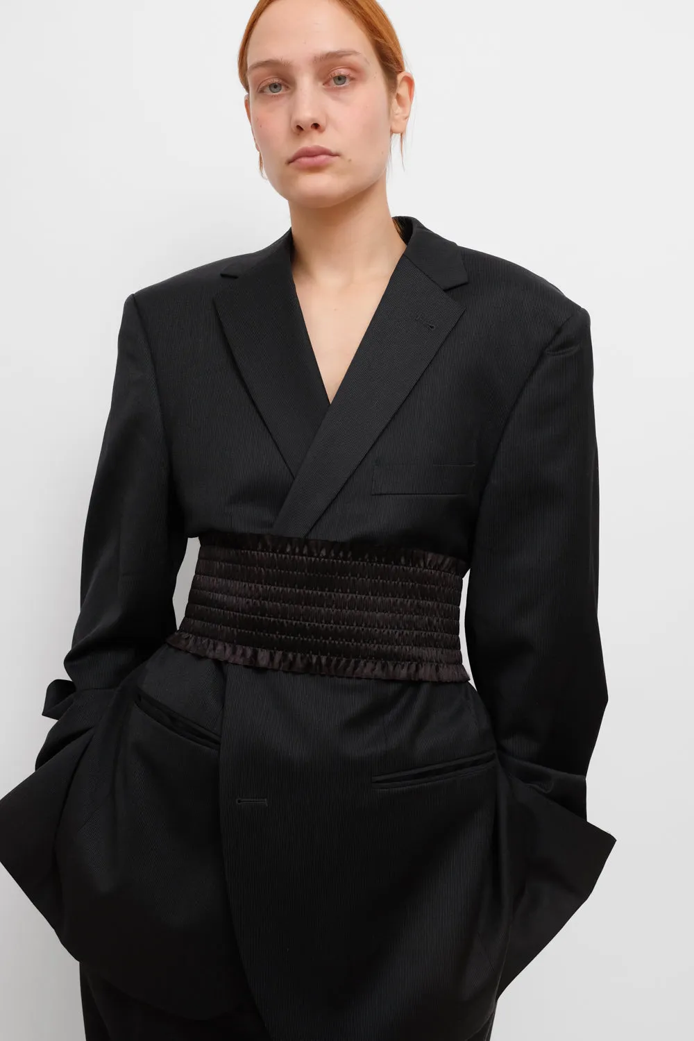 PURE WOOL BLACK VINTAGE SUIT
