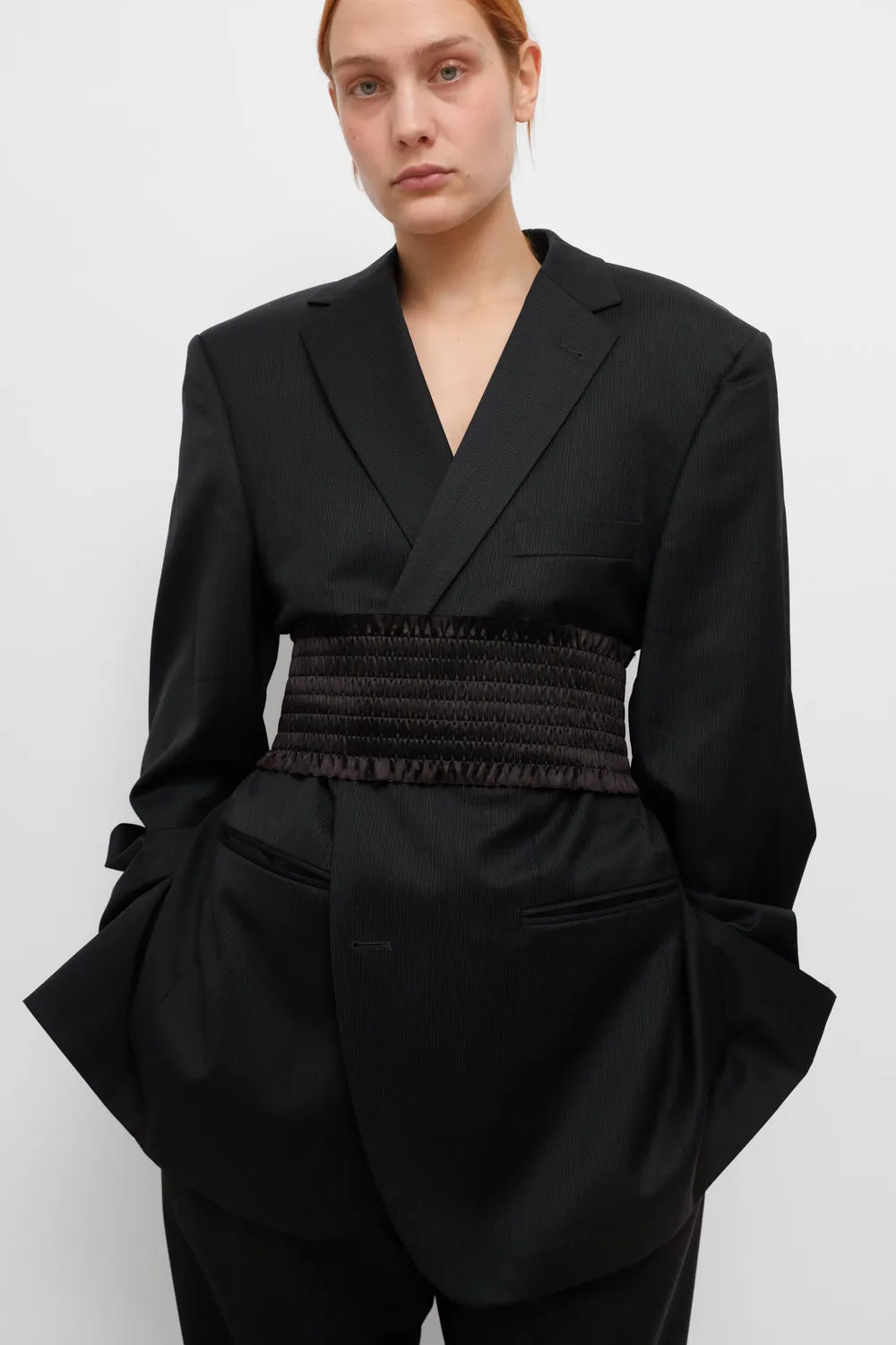 PURE WOOL BLACK VINTAGE SUIT