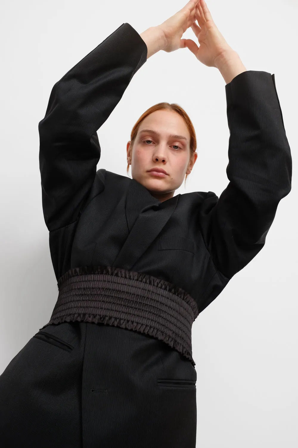 PURE WOOL BLACK VINTAGE SUIT