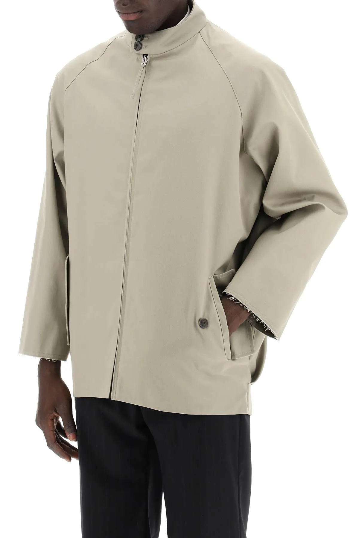 "jacket with curved back