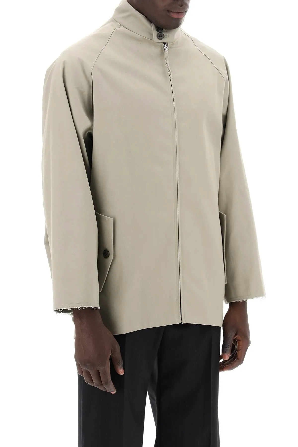 "jacket with curved back