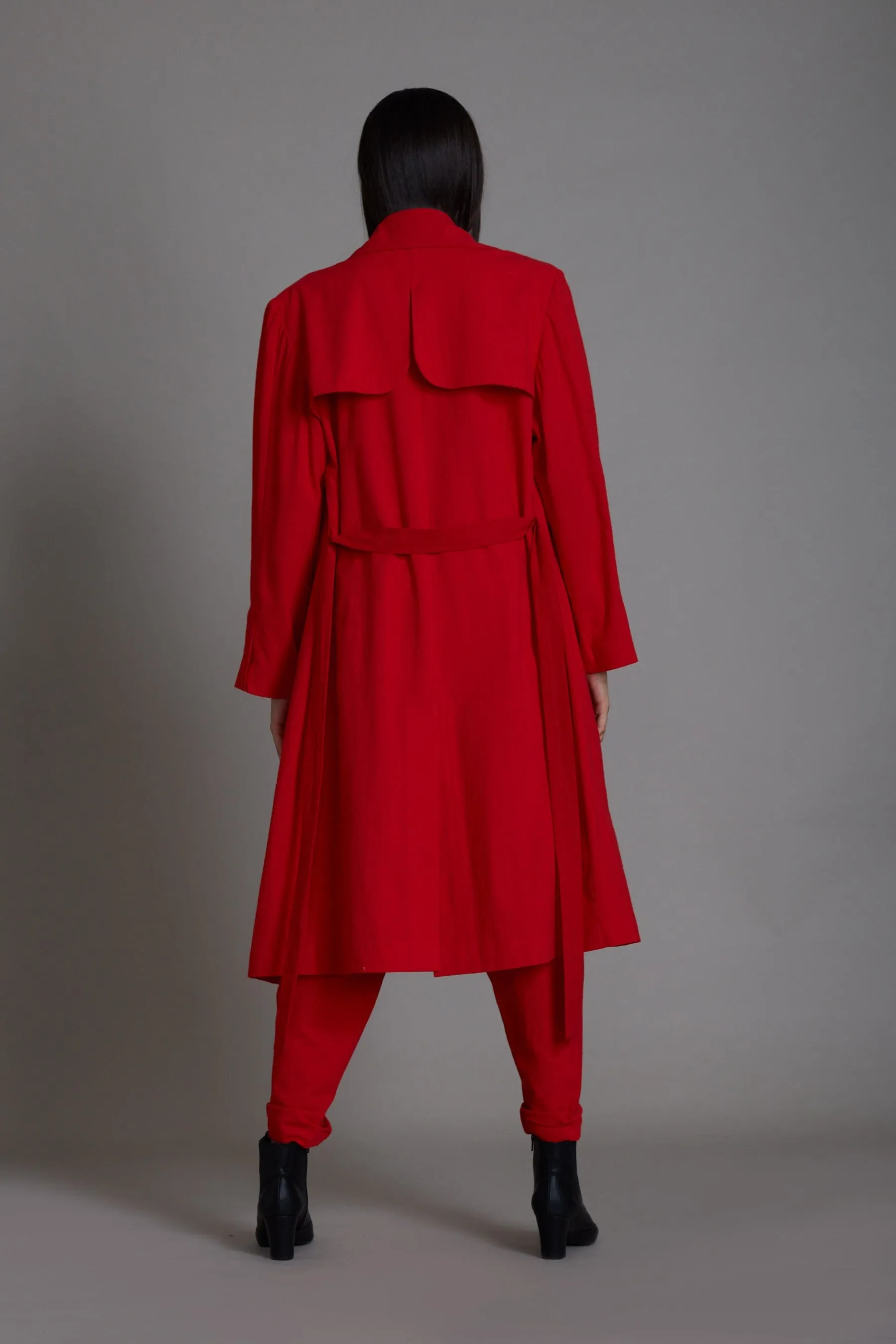 Red Milestone Trench Jacket