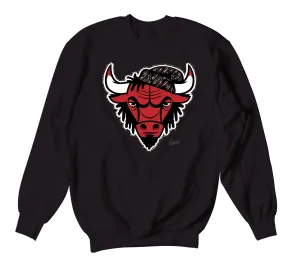 Retro 14 Quilted  Rasta Bull Sweater