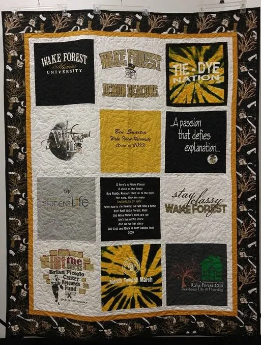 Roll the Quad T Shirt Quilt