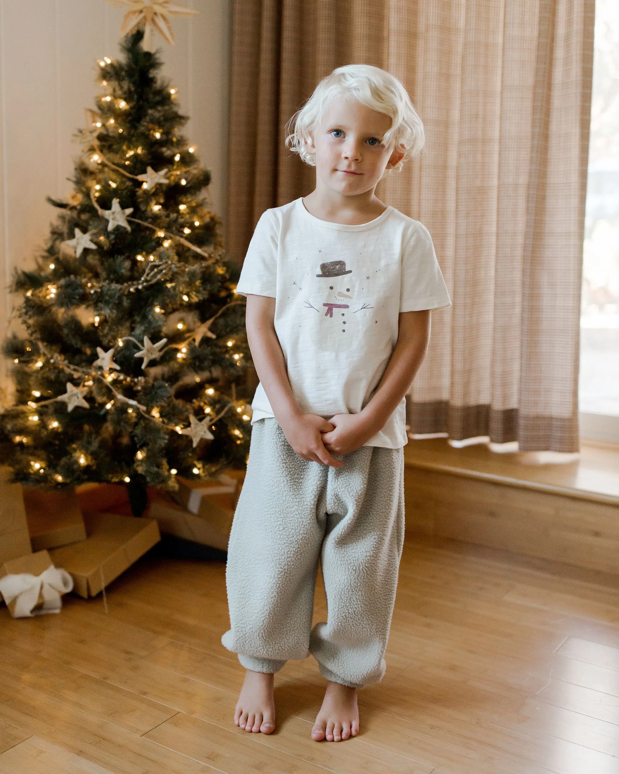 Rylee   Cru Basic Tee - Ivory Snowman
