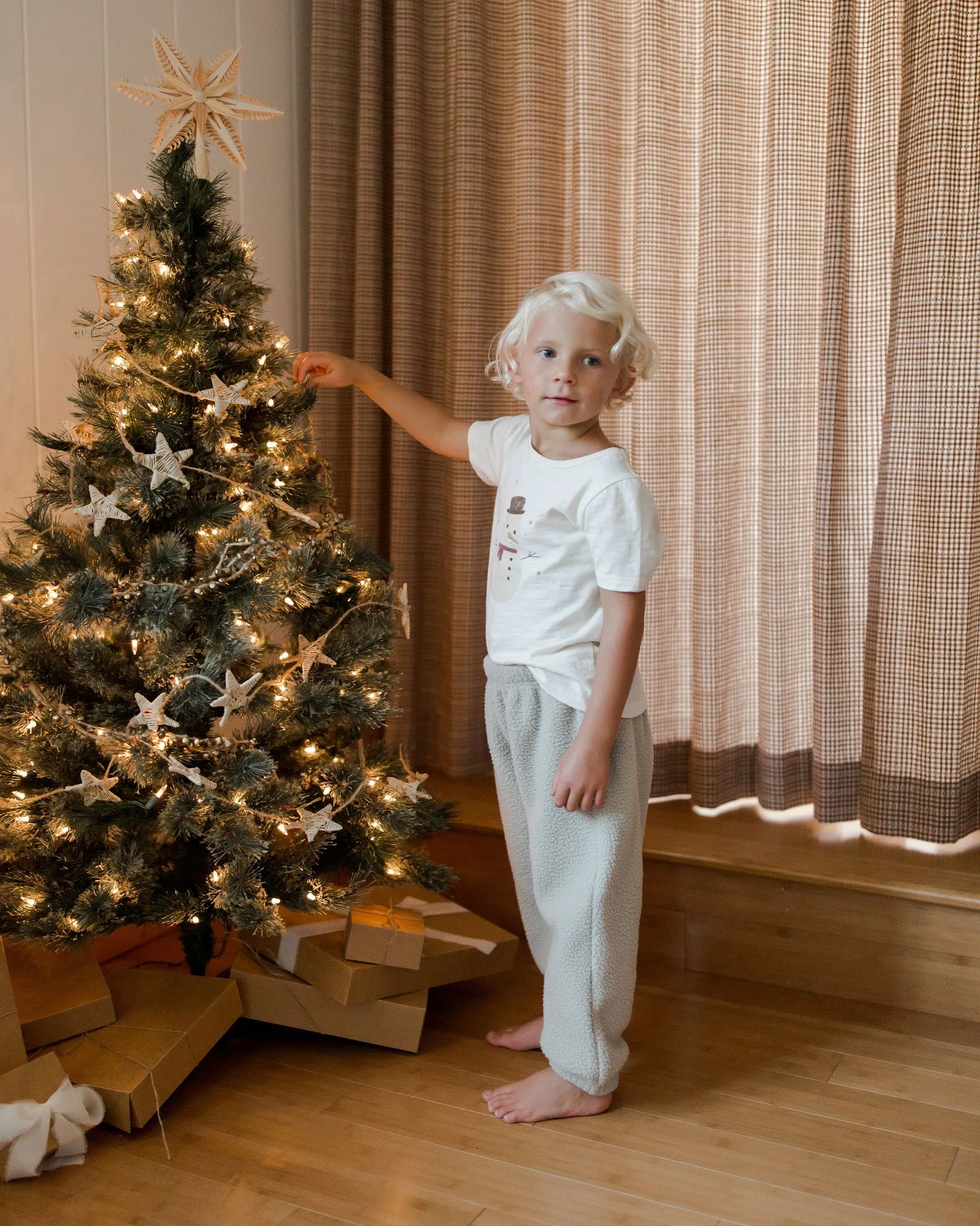Rylee   Cru Basic Tee - Ivory Snowman