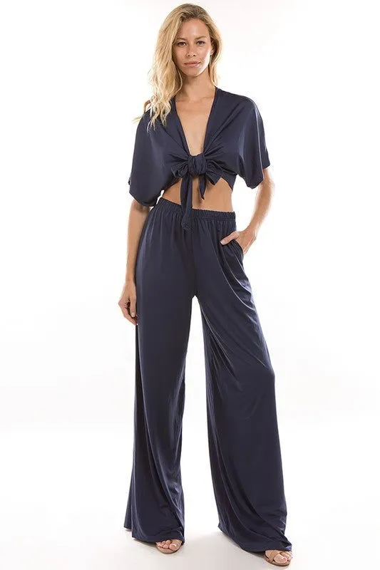 SEXY SOLID  TWO PIECE SET