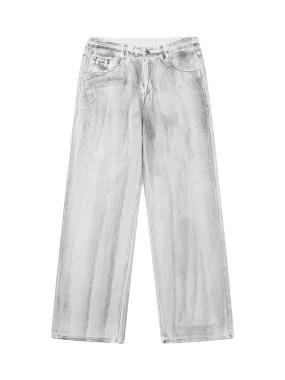 Sneakerhill Hip Hop Aged Straight Leg Jeans - 1932