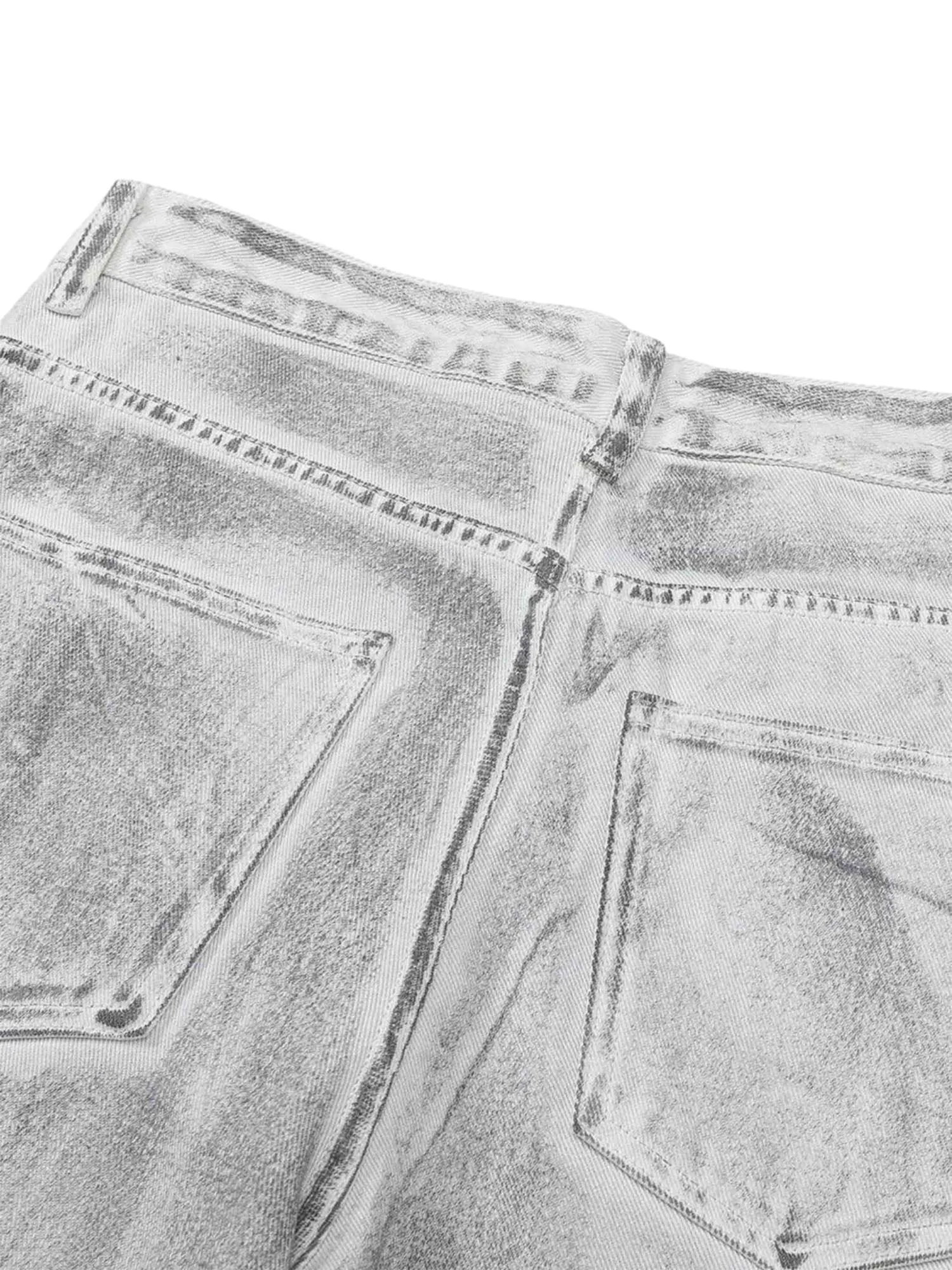 Sneakerhill Hip Hop Aged Straight Leg Jeans - 1932