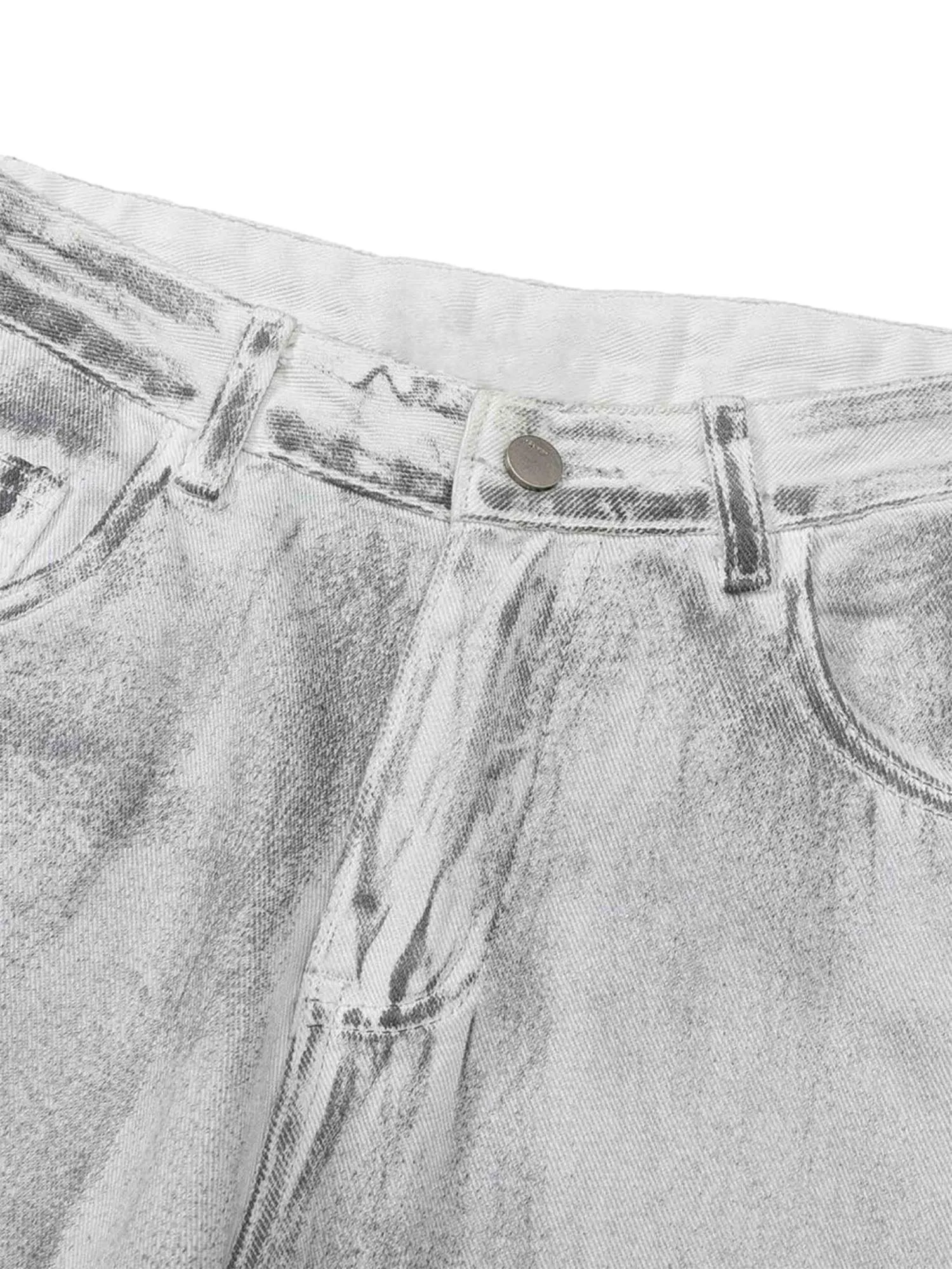 Sneakerhill Hip Hop Aged Straight Leg Jeans - 1932