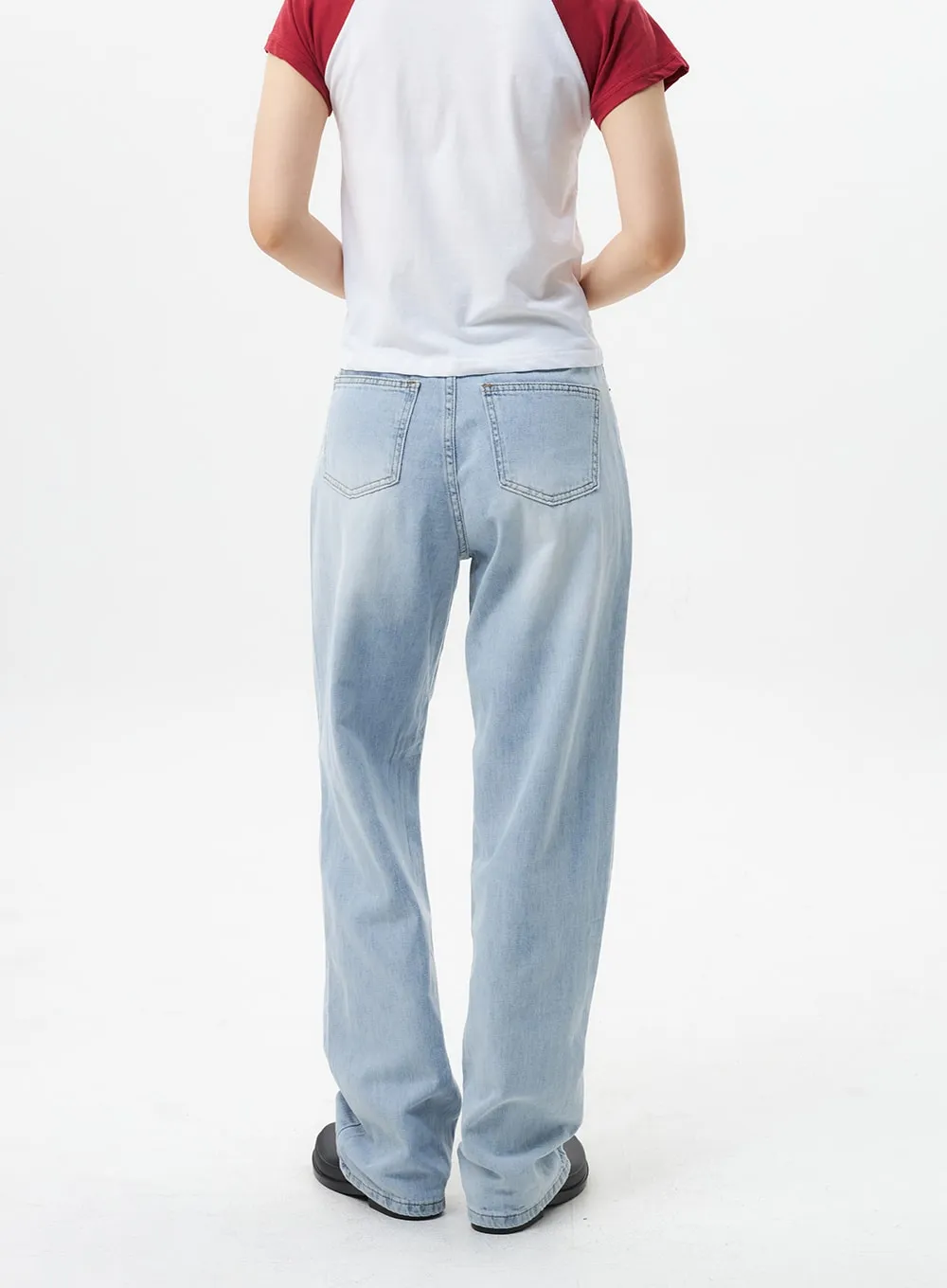 Wide Straight Leg Jeans OL304