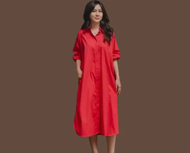 Women Long Sleeve Loose Mini Dress Casual Shirt Dresses Sexy Monochrome Plus Size Female Clothing   S5131770