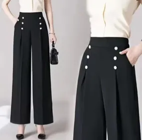 Women's Wide Leg Pants Casual Trousers    B242833