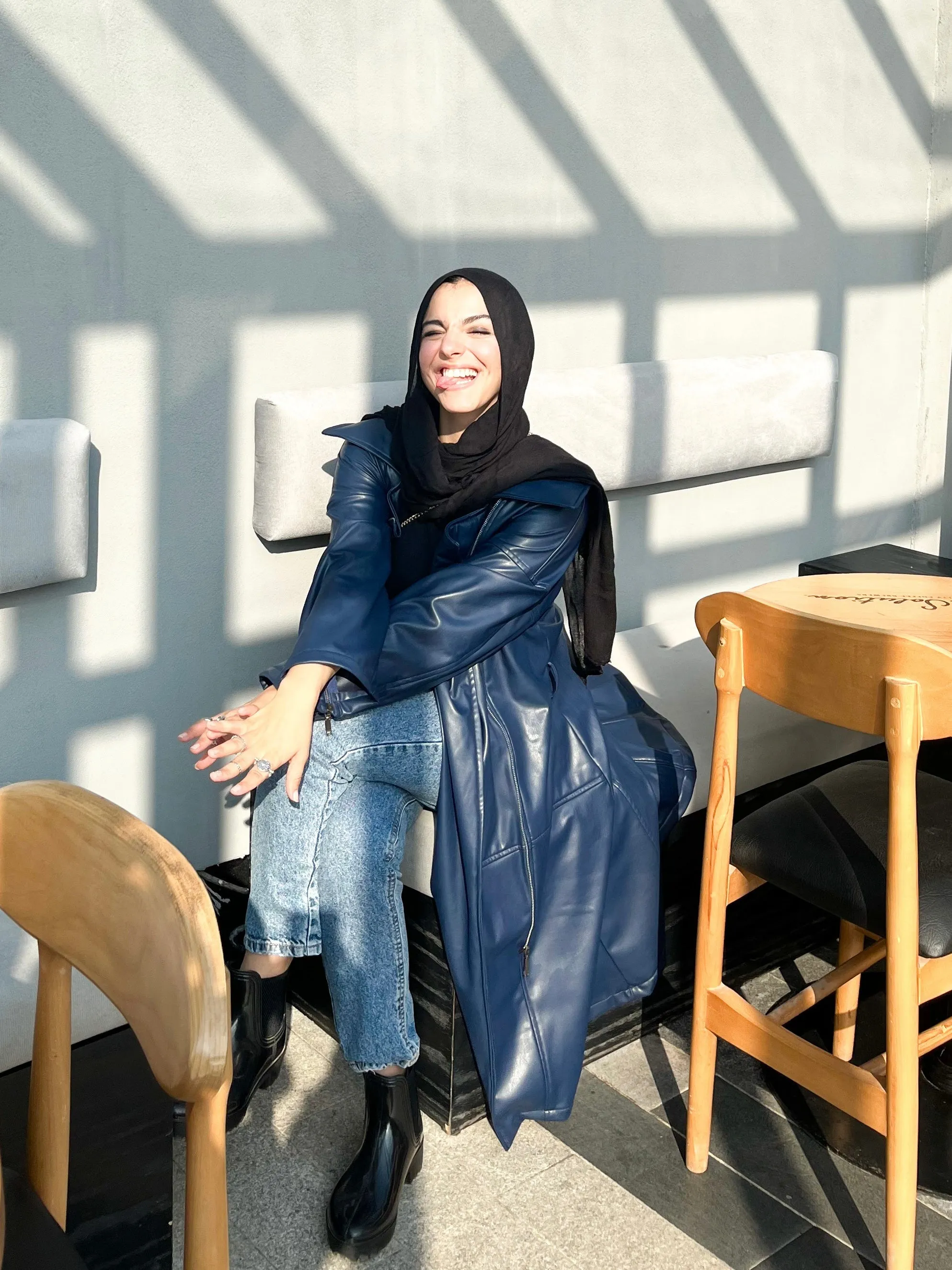 Zipper Leather Coat